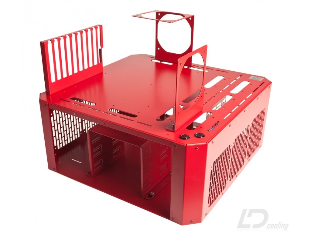 LD PCV4 Bench Table Red LD Cooling Computer Cases