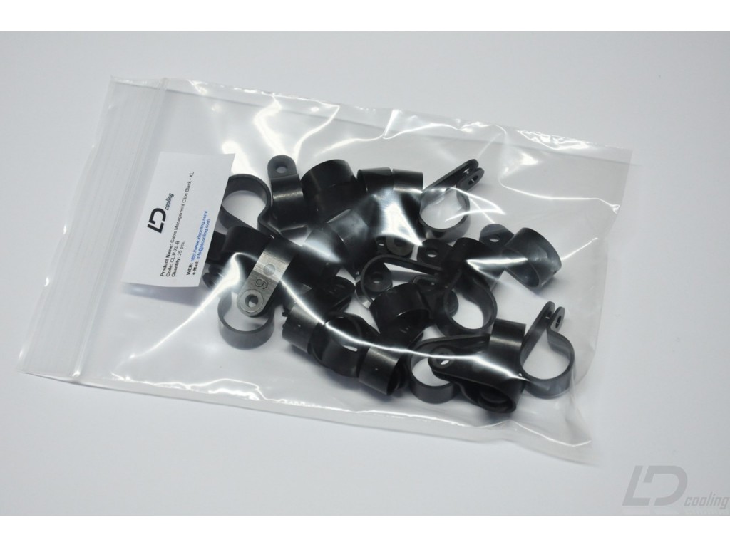 Cable Management Clip Black XL 25 pack LD Cooling Computer Cases