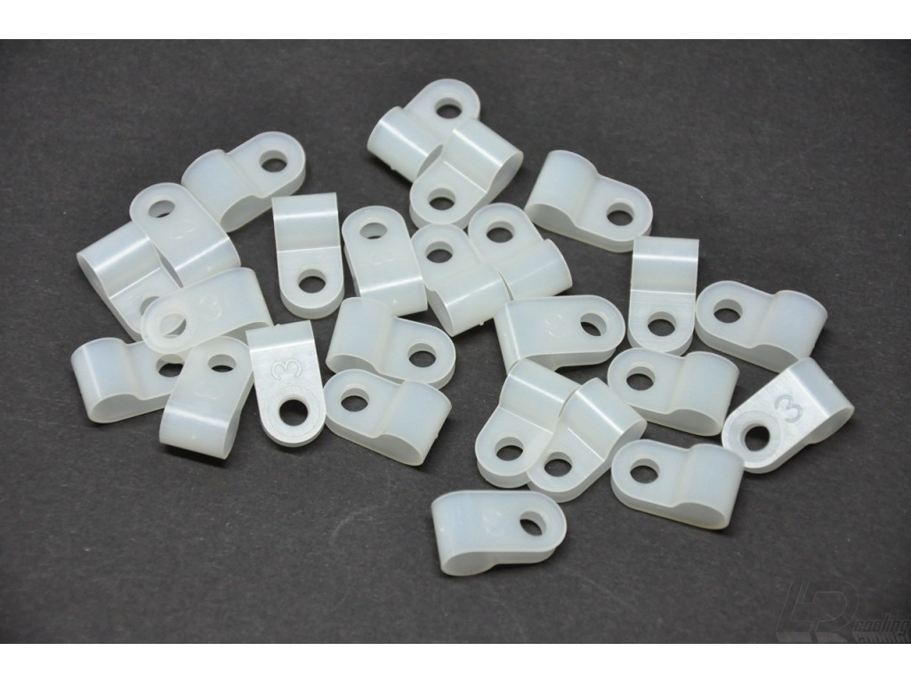 Cable Management Clip White S 25 Pack LD Cooling Computer Cases