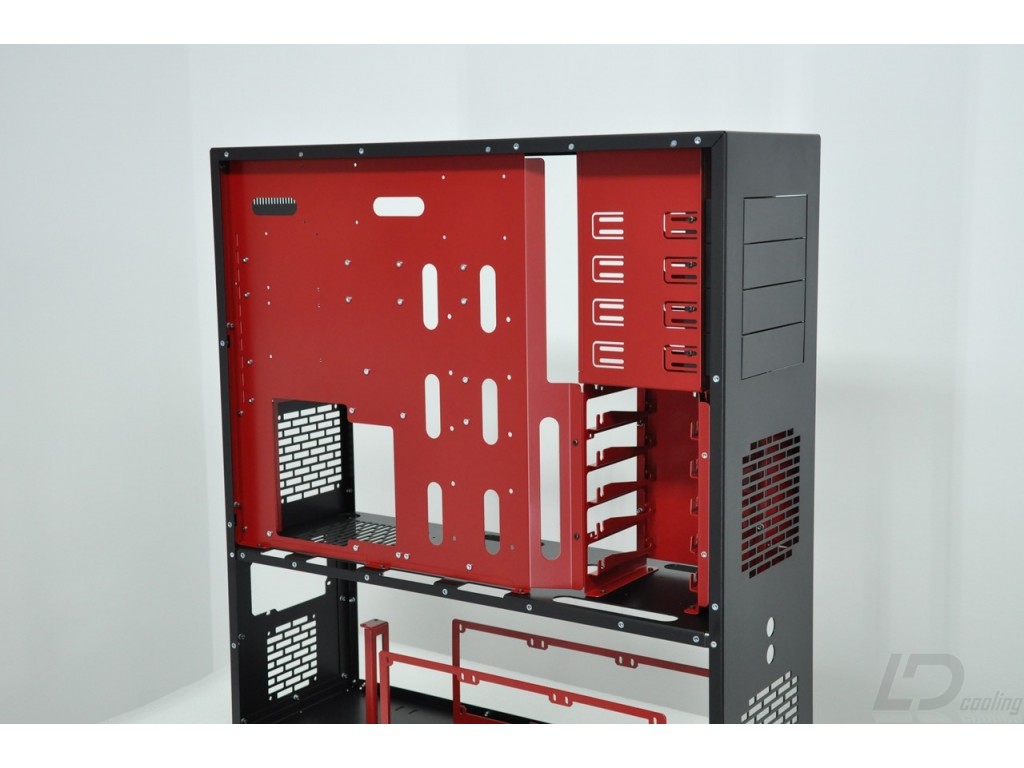 LD PCV8 Reverse ATX/HPTX Black/Red LD Cooling Computer Cases