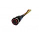 Black Vandal Switch - 19mm - Red LED