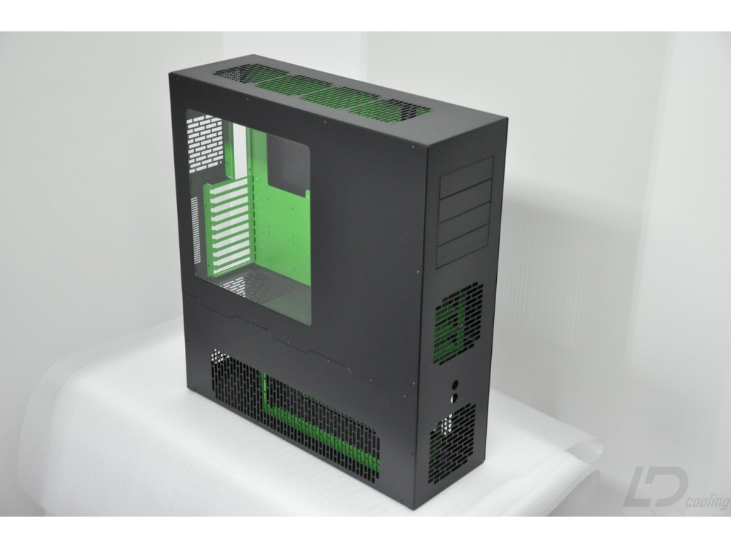 LD PCV8 Black/Green LD Cooling Computer Cases