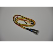 Red Illuminated Vandal Switch - 19mm - Silver Housing - Ring Illumination